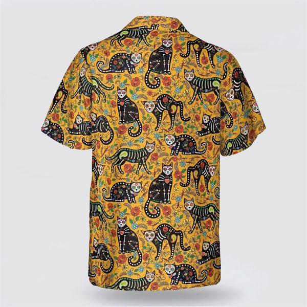 Cat Halloween Flower Colorful Pattern Hawaiin Shirt – Pet Lover Hawaiian Shirts