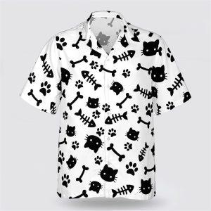Cat Head Paws With Fish Bone Pattern Hawaiin Shirt Gifts For Pet Lover 1 woqwho.jpg