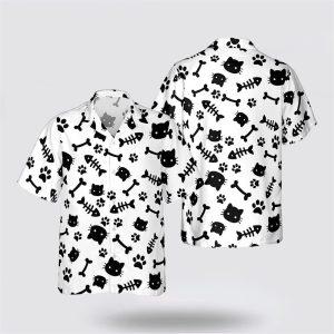 Cat Head Paws With Fish Bone Pattern Hawaiin Shirt Gifts For Pet Lover 3 ugculh.jpg