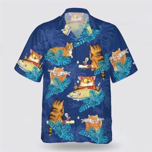 Cat Love Fish Tropic Pattern Hawaiin Shirt…