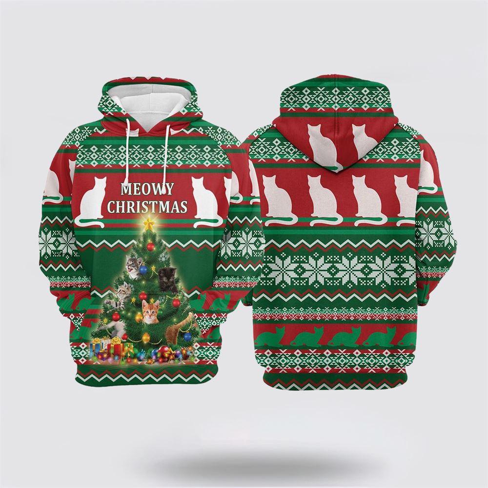 Cat Meowy Chr Christmas All Over Print Hoodie – Cat Lover Christmas Hoodie Cat Meowy Chr Christmas All Over Print Hoodie – Cat Lover Christmas Hoodie