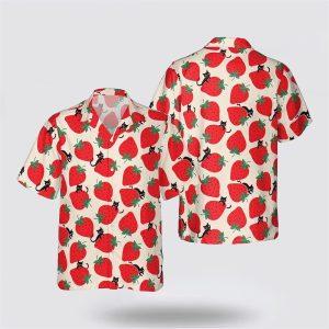 Cat On The Red Strawberry Pattern Hawaiin Shirt Pet Lover Hawaiian Shirts 2 lfaa0m.jpg