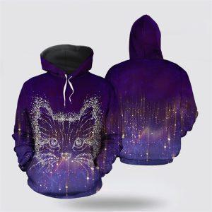 Cat Snowflake Christmas All Over Print Hoodie…