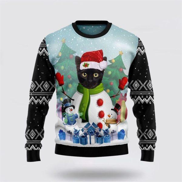 Cat Snowman Ugly Christmas Sweater – Cat Lover Christmas Sweater