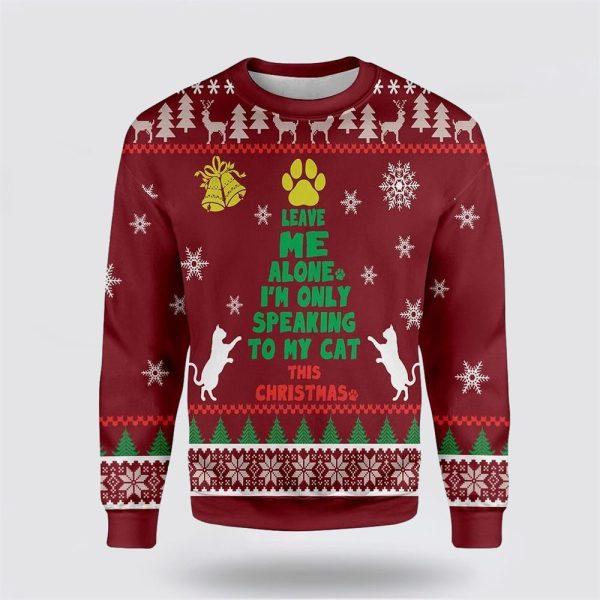 Cat The Christmas Tree Ugly Christmas Sweater – Cat Lover Christmas Sweater
