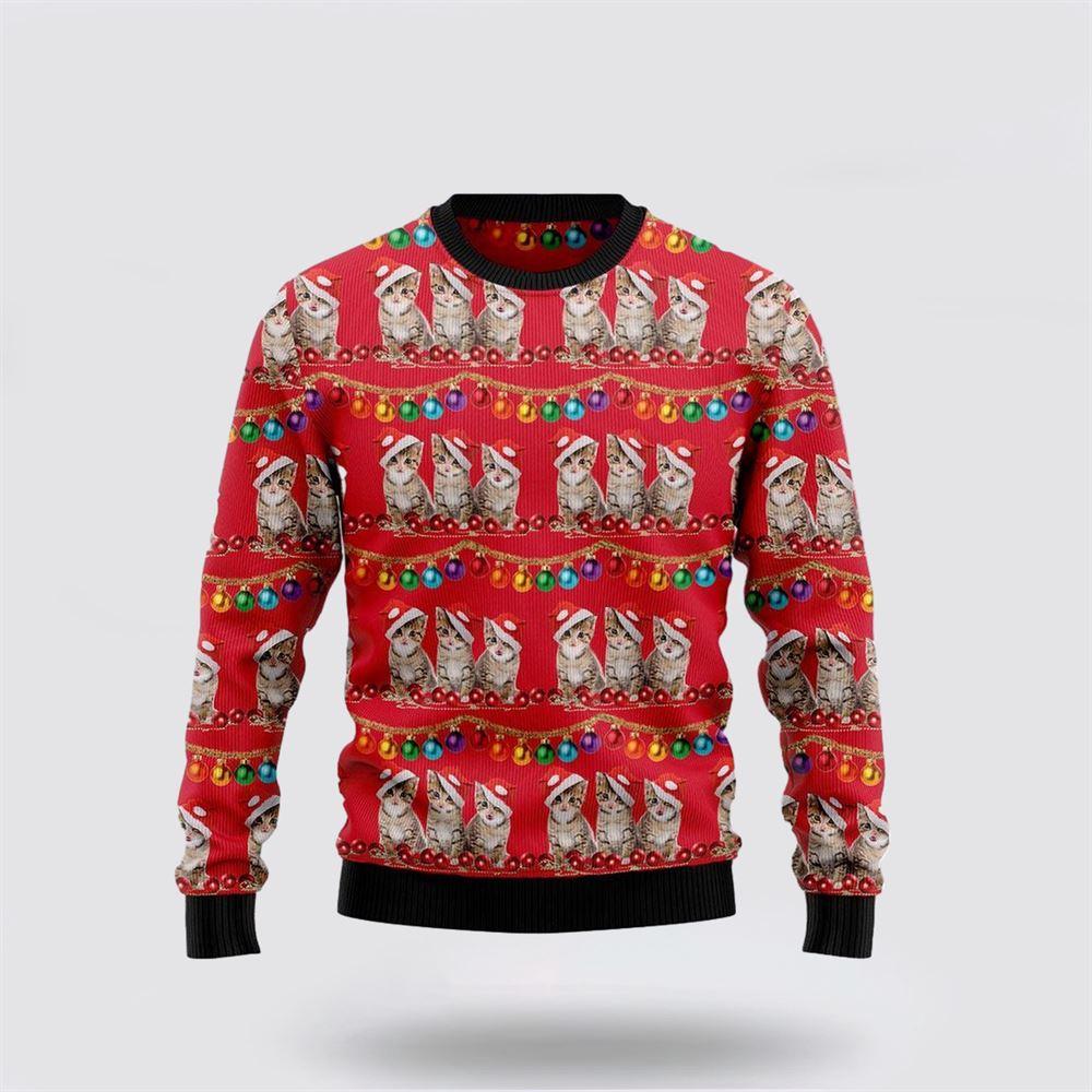 Cat Themed Kitten Christmas Ugly Christmas Sweater – Cat Lover Christmas Sweater Cat Themed Kitten Christmas Ugly Christmas Sweater – Cat Lover Christmas Sweater