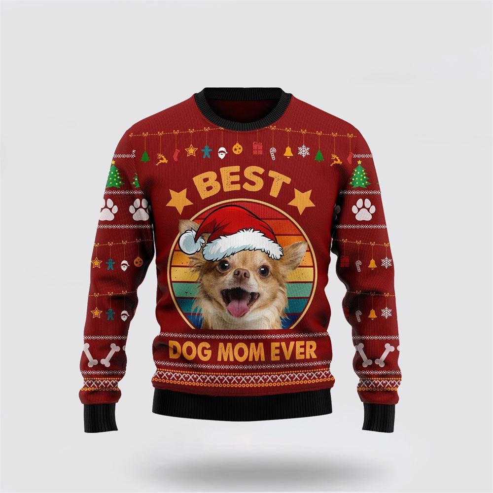 Chihuahua Best Dog Mom Ever Ugly Christmas Sweater – Dog Lover Christmas Sweater Chihuahua Best Dog Mom Ever Ugly Christmas Sweater – Dog Lover Christmas Sweater