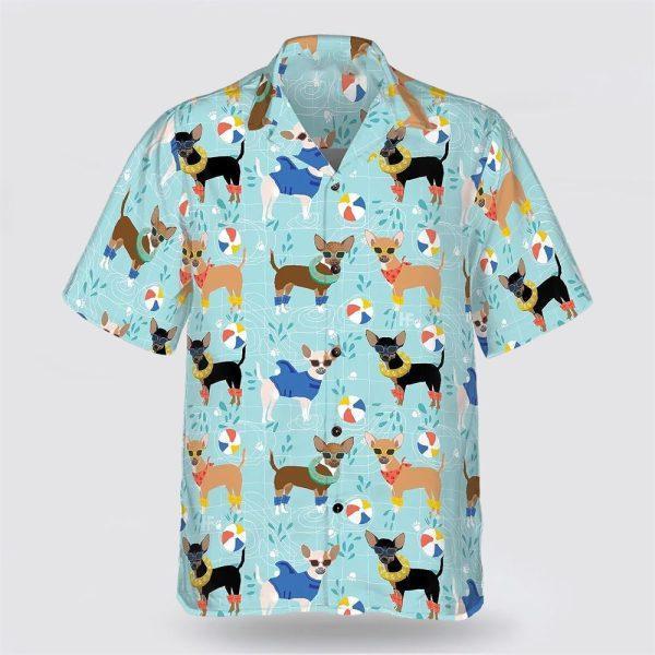 Chihuahua Dog Wear Glasses Pattern Hawaiian Shirt – Gift For Dog Lover