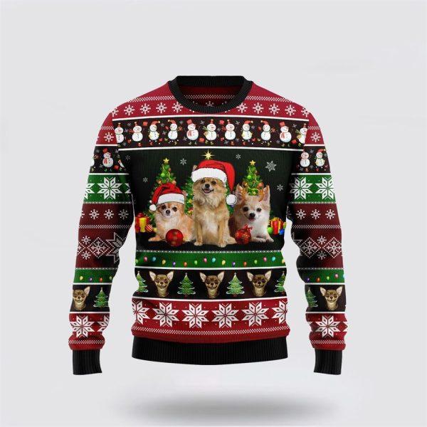 Chihuahua Group Beauty Ugly Christmas Sweater – Pet Lover Christmas Sweater