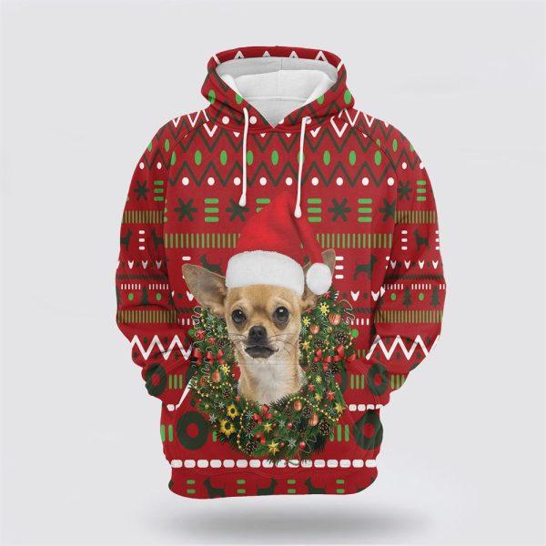 Chihuahua Merry Christmas All Over Print 3D Hoodie – Pet Lover Christmas Hoodie