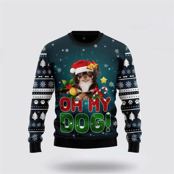 Chihuahua Oh My Dog Ugly Christmas Sweater – Dog Lover Christmas Sweater