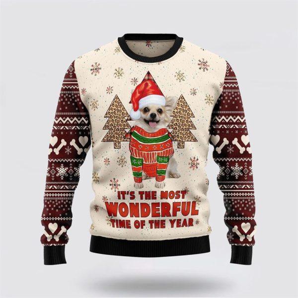 Chihuahua The Most Beautiful Time Ugly Christmas Sweater – Pet Lover Christmas Sweater