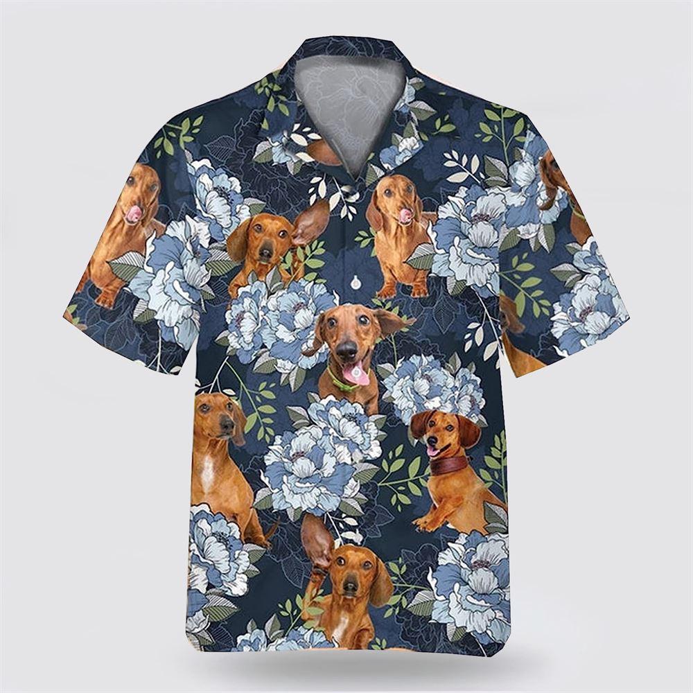 Chocolate  On The Blue Flower Background Hawaiian Shirt – Pet Lover Hawaiian Shirts