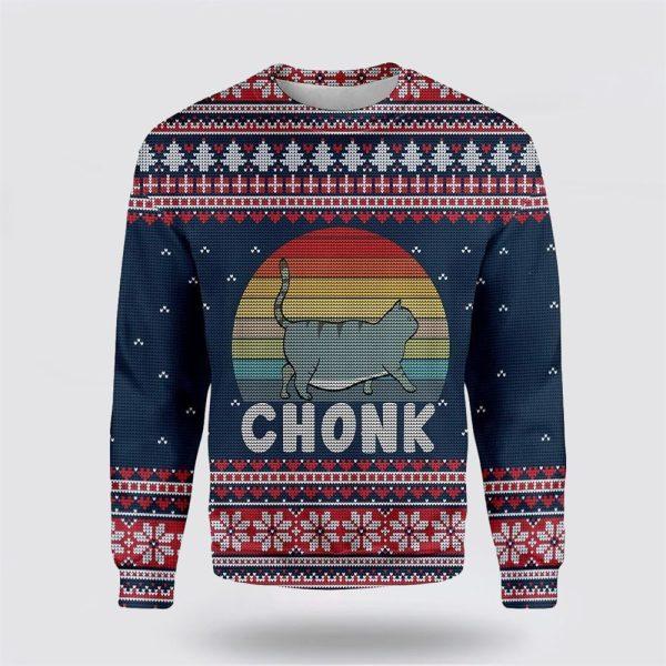 Chonk Cat Ugly Christmas Sweater – Cat Lover Christmas Sweater
