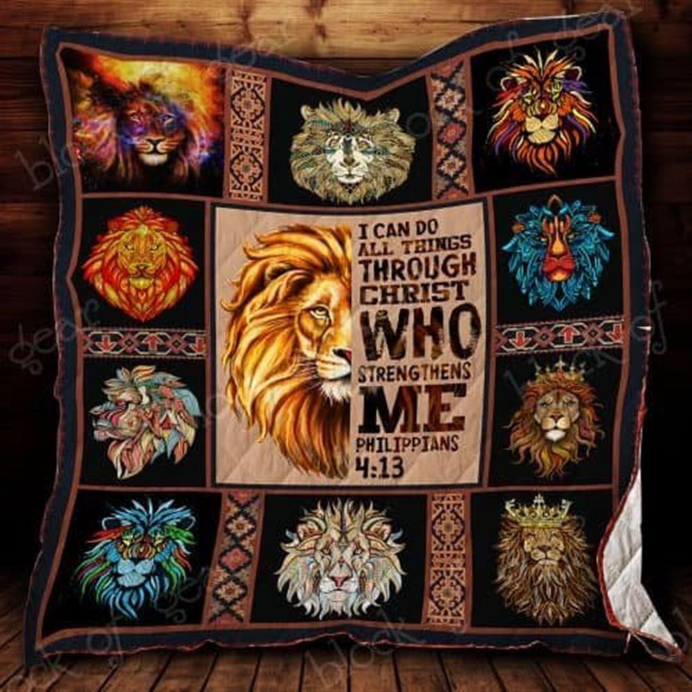 Christ As Lion Christian Quilt Blanket – Christian Gift For Believers