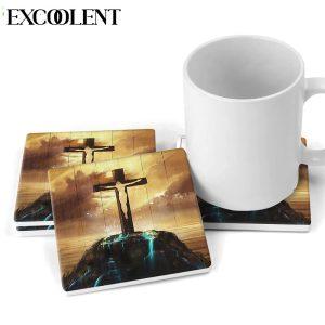 Christ On The Cross On Hill Stone Coasters Coasters Gifts For Christian 2 b7ysvb.jpg