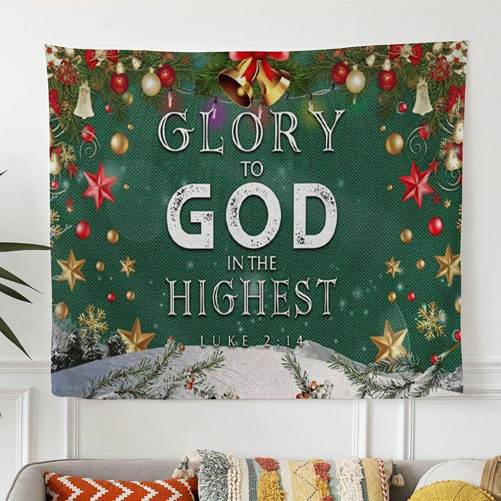Christian Christmas Wall Art Glory To God In The Highest Luke 214 Tapestry Wall Art – Tapestries Gift For Christian Christian Christmas Wall Art Glory To God In The Highest Luke 214 Tapestry Wall Art – Tapestries Gift For Christian