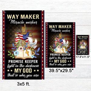 Christian Cross American Flag Way Maker Miracle Worker My God That Is Who You Are Flag Christian Flag Outdoor Decoration 7 am7o82.jpg
