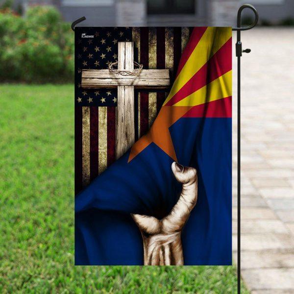 Christian Cross  Arizona Flag – Christian Flag Outdoor Decoration