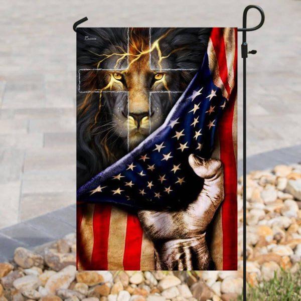 Christian Lion Cross Flag – Christian Flag Outdoor Decoration