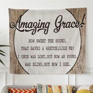 Christian Tapestry Wall Art Amazing Grace How…