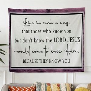 Christian Tapestry Wall Art Live In Such…