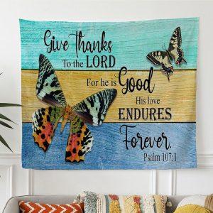 Christian Wall Art Psalm 1071 Give Thanks…