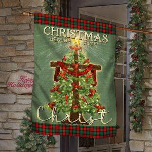 Christmas Begins With Christ Flag 1 1