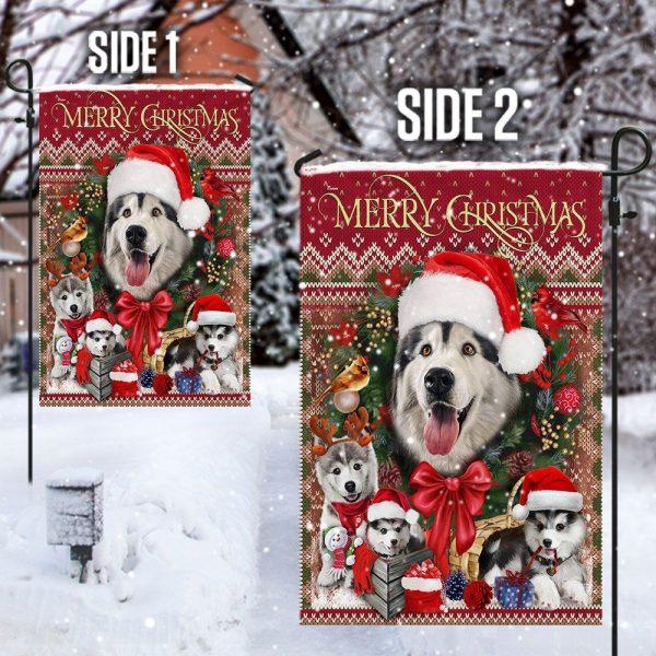 Christmas Begins With Husky Flag – Christmas Flag Outdoor Decoration