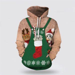 Christmas Cat 3D All Over Print Hoodie…