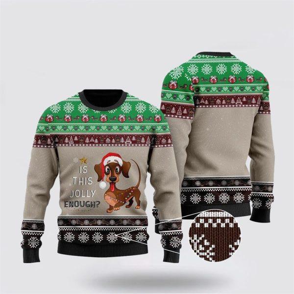 Christmas Dachshund Is This Jolly Enough Ugly Christmas Sweater – Pet Lover Christmas Sweater