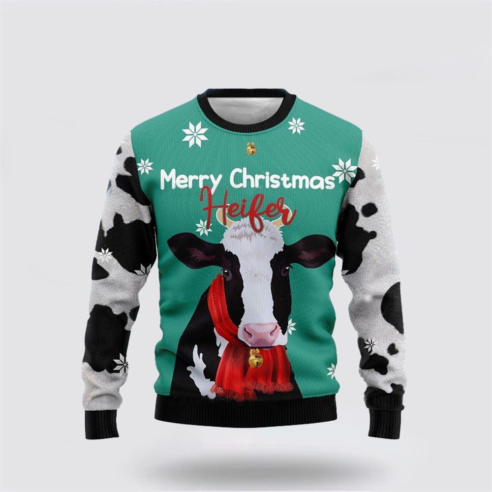 Christmas Day Gift Merry Christmas Heifer Ugly Sweater – Sweater Gifts For Pet Lover Christmas Day Gift Merry Christmas Heifer Ugly Sweater – Sweater Gifts For Pet Lover