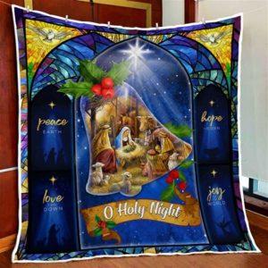 Christmas Nativity Of Jesus Christian Quilt Blanket – Christian Gift For Believers
