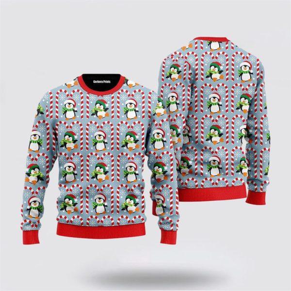 Christmas Penguin With Candy Ugly Christmas Sweater – Sweater Gifts For Pet Lover