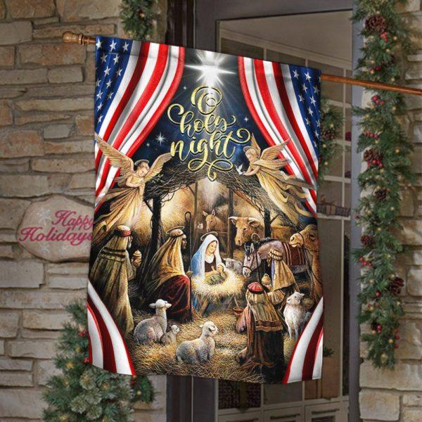 Christmas Silent Night Flag Jesus Is Born – Christian Flag Outdoor Decoration