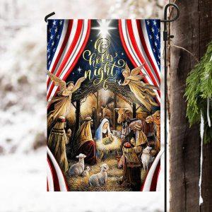 Christmas Silent Night Flag Jesus Is Born 3