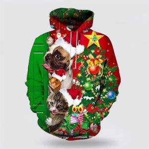 Christmas Tree Bell Funny Cat Dog 3D…