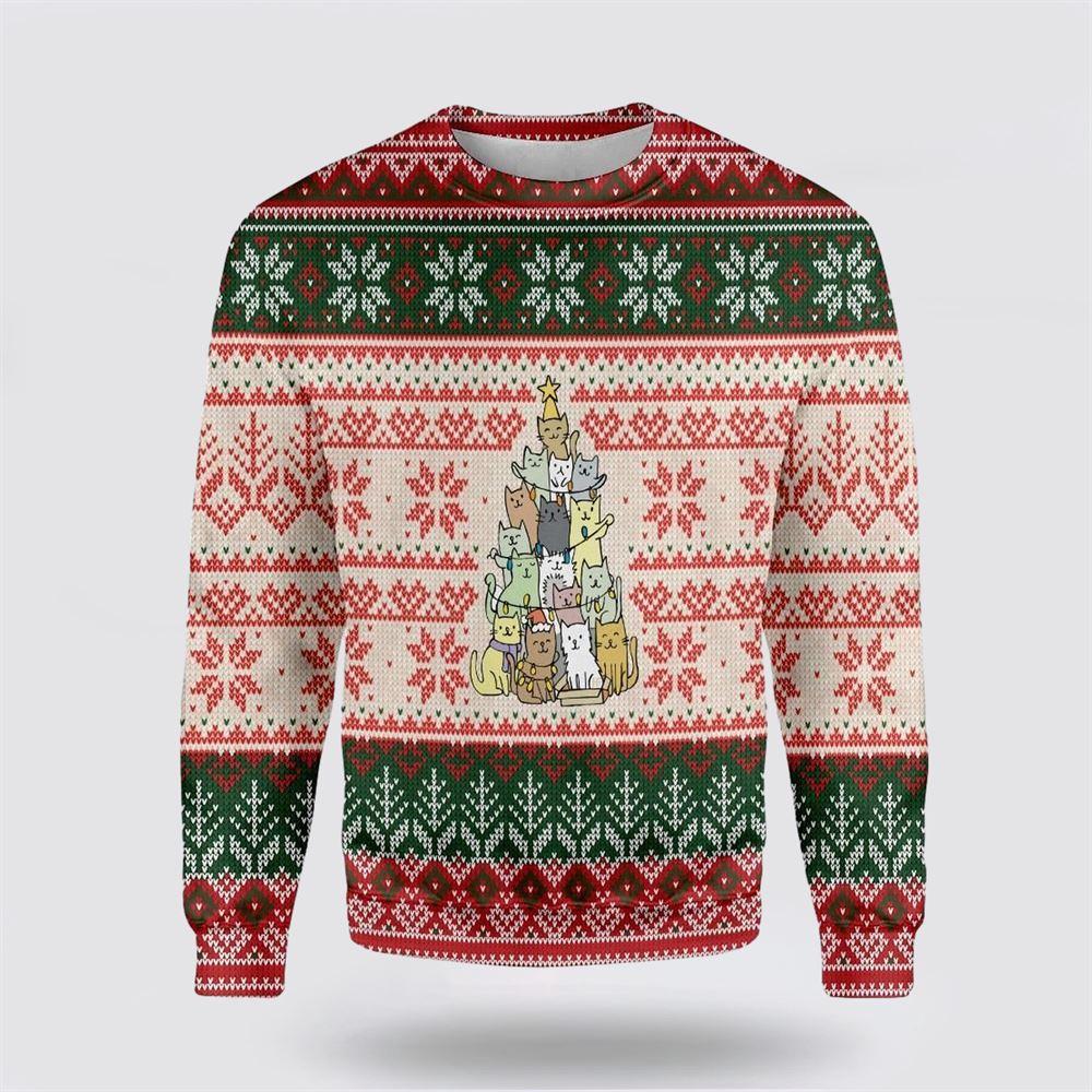 Christmas Tree Made By Cats Ugly Christmas Sweater – Cat Lover Christmas Sweater Christmas Tree Made By Cats Ugly Christmas Sweater – Cat Lover Christmas Sweater