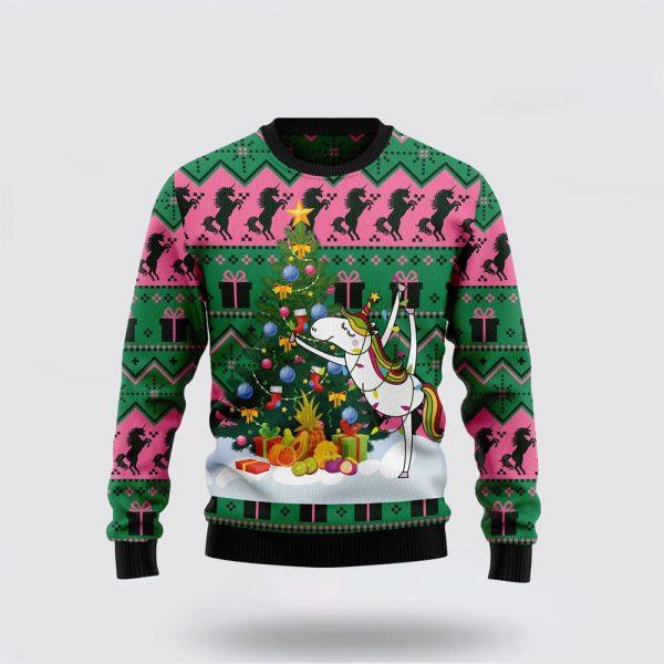 Christmas Tree Unicorn Ugly Christmas Sweater – Best Gift For Christmas