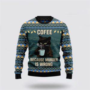 Coffee Cat Ugly Christmas Sweater – Cat…