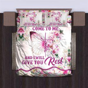 Come to Me Faith and I Will Give You Rest Christian Quilt Bedding Set Christian Gift For Believers 3 bfohv1.jpg