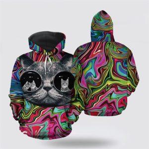 Cool Cat Christmas All Over Print Hoodie…