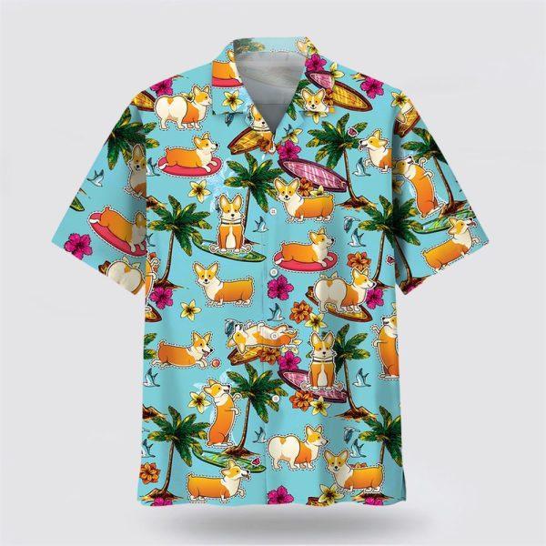 Corgi Beach Hawaiian Shirt – Dog Lover Hawaiian Shirts