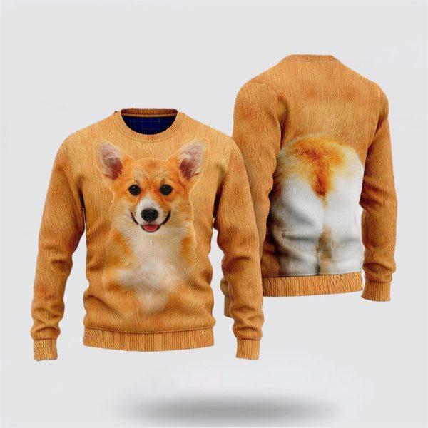 Corgi Dog Ugly Christmas Sweater 3D – Dog Lover Christmas Sweater