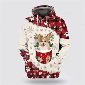 Corgi In Snow Pocket Merry Christmas All…