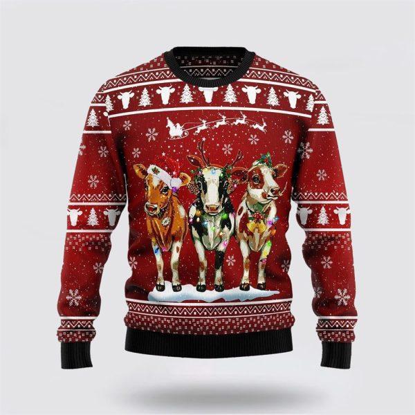 Cow Christmas Ugly Christmas Sweater – Sweater Gifts For Pet Lover