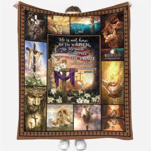 Cross Dove Lion And Flag With God Christian Quilt Blanket Gifts For Christians 2 msda3o.jpg