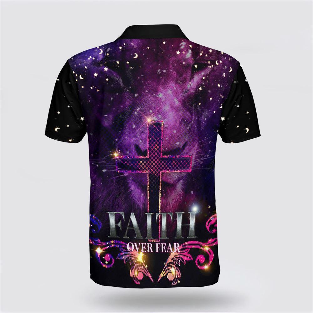 Cross Faith Over Fear Polo Shirt – Gifts For Christians