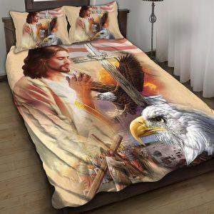 Cross and Eagle Christian Quilt Bedding Set Christian Gift For Believers 1 zx7lu1.jpg