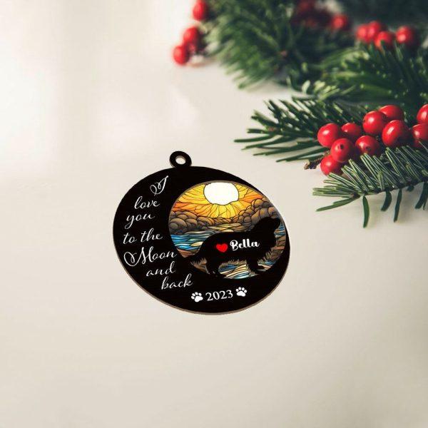 Custom Cavalier King Charles Christmas Suncatcher Ornament – Christmas Ornaments Personalized Gift For Dog Lover